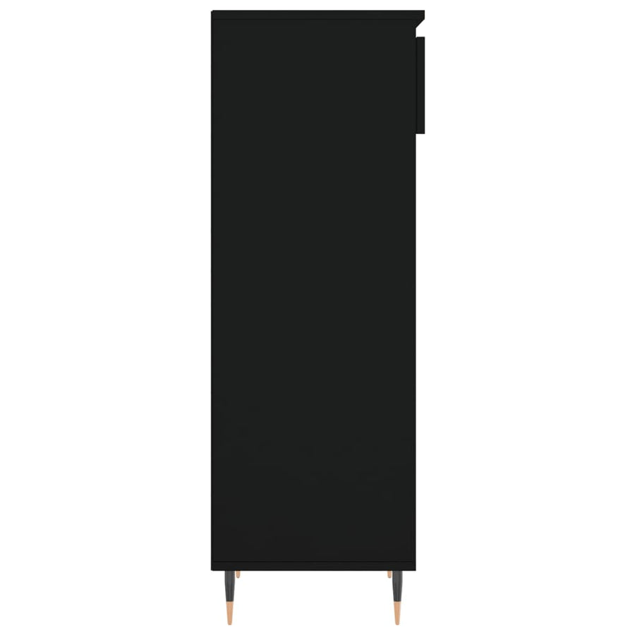 Schoenenkast 40X36X05 Cm Bewerkt Hout Zwart
