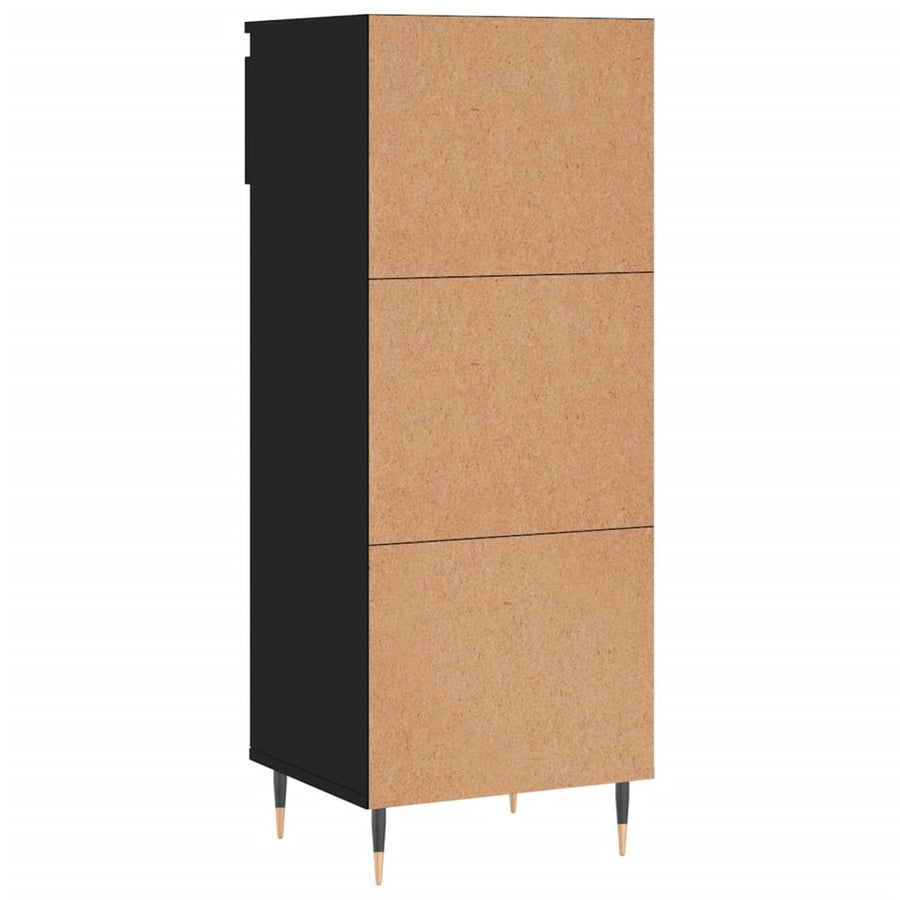 Schoenenkast 40X36X05 Cm Bewerkt Hout Zwart