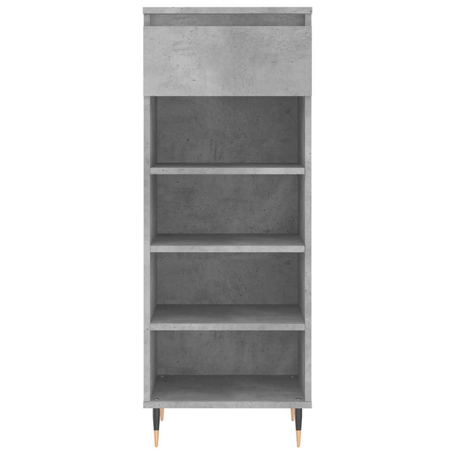 Schoenenkast 40X36X105 Cm Bewerkt Hout Betongrijs