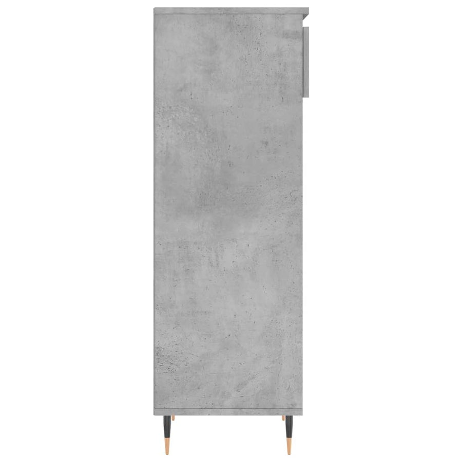 Schoenenkast 40X36X105 Cm Bewerkt Hout Betongrijs