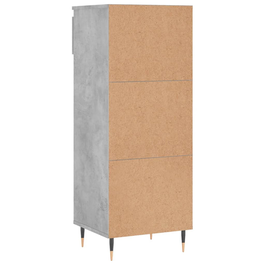 Schoenenkast 40X36X105 Cm Bewerkt Hout Betongrijs