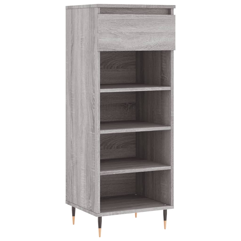 Schoenenkast 40X36X05 Cm Bewerkt Hout Grijs sonoma