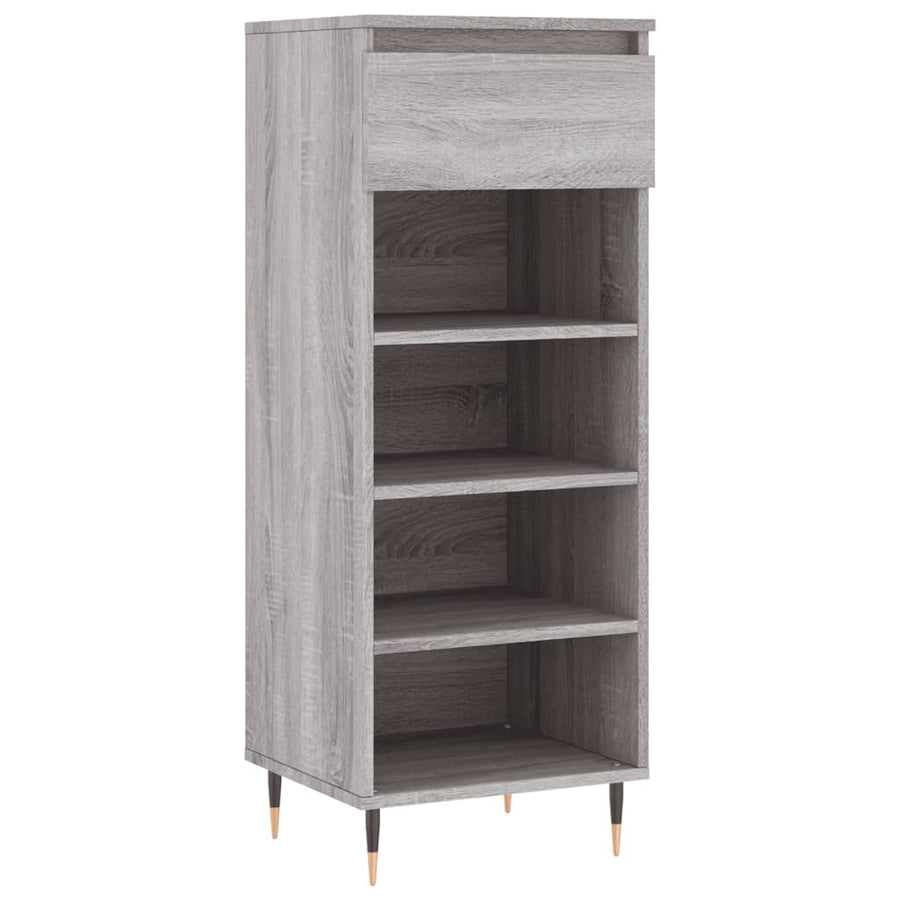 Schoenenkast 40X36X05 Cm Bewerkt Hout Grijs sonoma