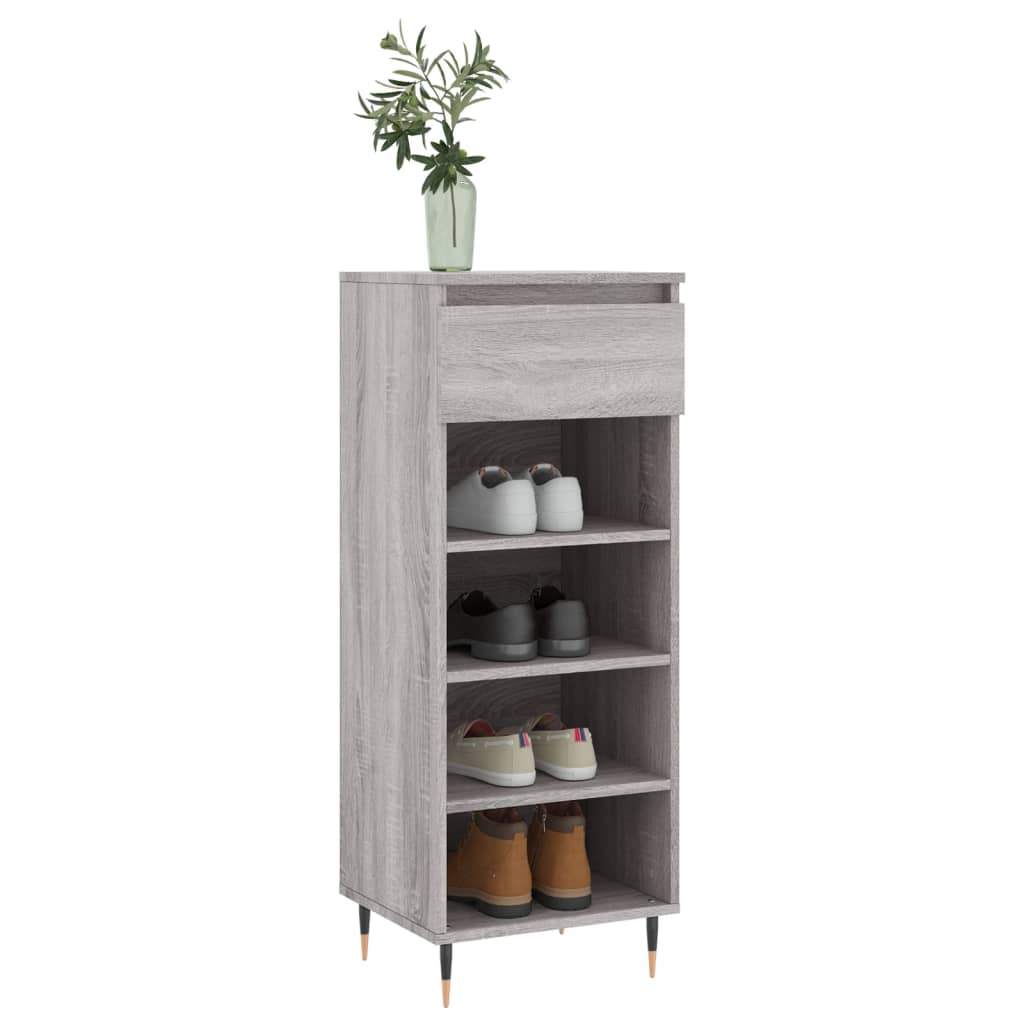 Schoenenkast 40X36X05 Cm Bewerkt Hout Grijs sonoma