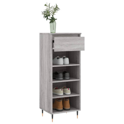 Schoenenkast 40X36X05 Cm Bewerkt Hout Grijs sonoma