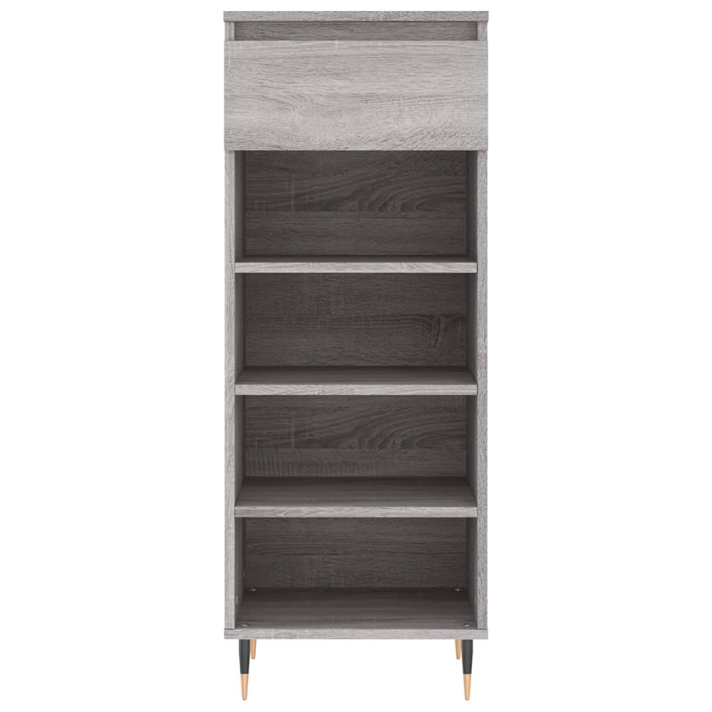 Schoenenkast 40X36X05 Cm Bewerkt Hout Grijs sonoma