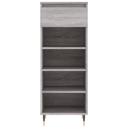 Schoenenkast 40X36X05 Cm Bewerkt Hout Grijs sonoma