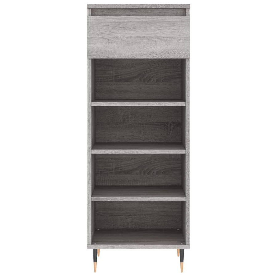 Schoenenkast 40X36X05 Cm Bewerkt Hout Grijs sonoma