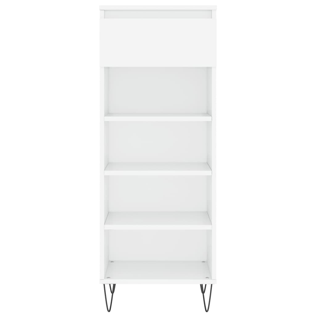 Schoenenkast 40X36X05 Cm Bewerkt Hout Hoogglans wit