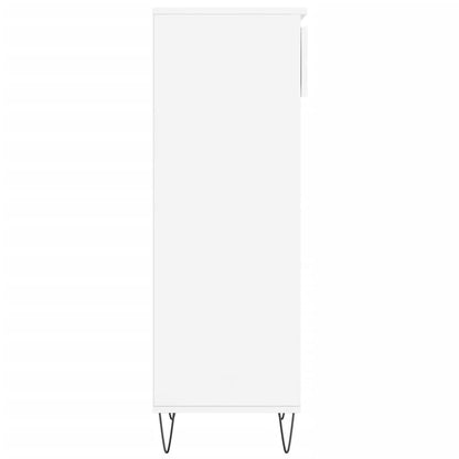 Schoenenkast 40X36X05 Cm Bewerkt Hout Hoogglans wit