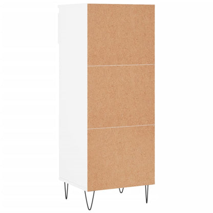 Schoenenkast 40X36X05 Cm Bewerkt Hout Hoogglans wit