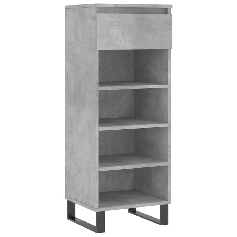 Schoenenkast 40X36X05 Cm Bewerkt Hout Betongrijs