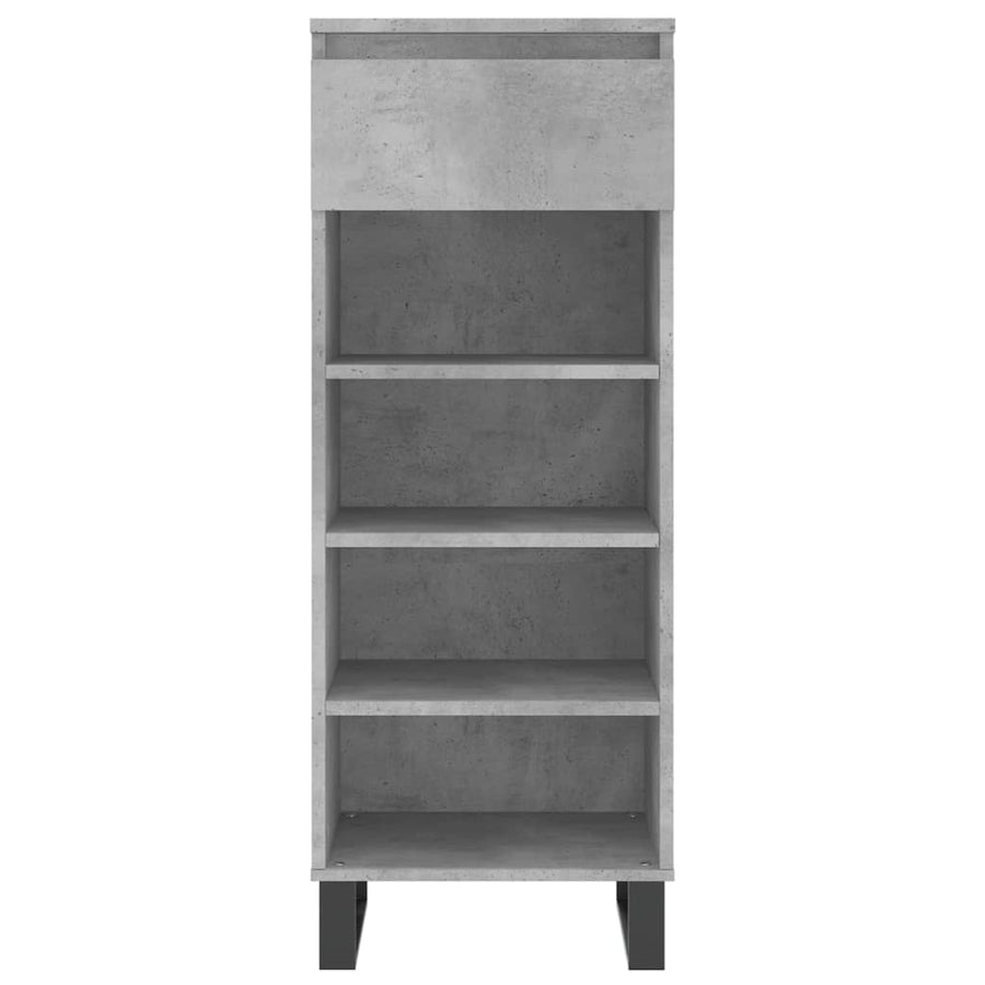 Schoenenkast 40X36X05 Cm Bewerkt Hout Betongrijs