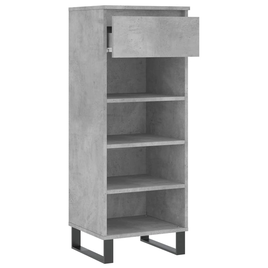 Schoenenkast 40X36X05 Cm Bewerkt Hout Betongrijs