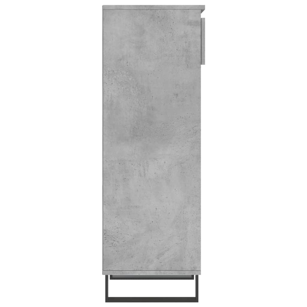Schoenenkast 40X36X05 Cm Bewerkt Hout Betongrijs