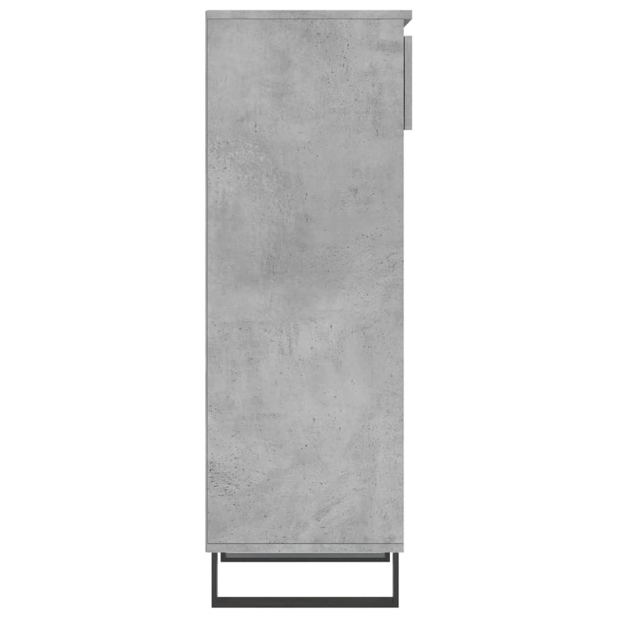 Schoenenkast 40X36X05 Cm Bewerkt Hout Betongrijs