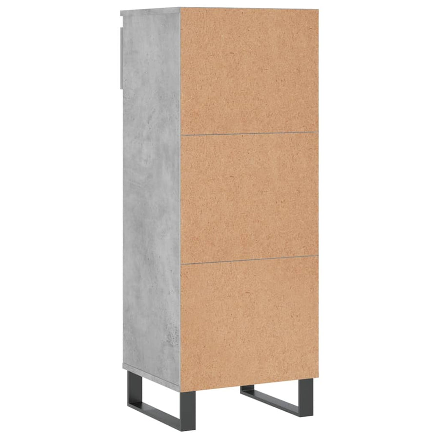 Schoenenkast 40X36X05 Cm Bewerkt Hout Betongrijs