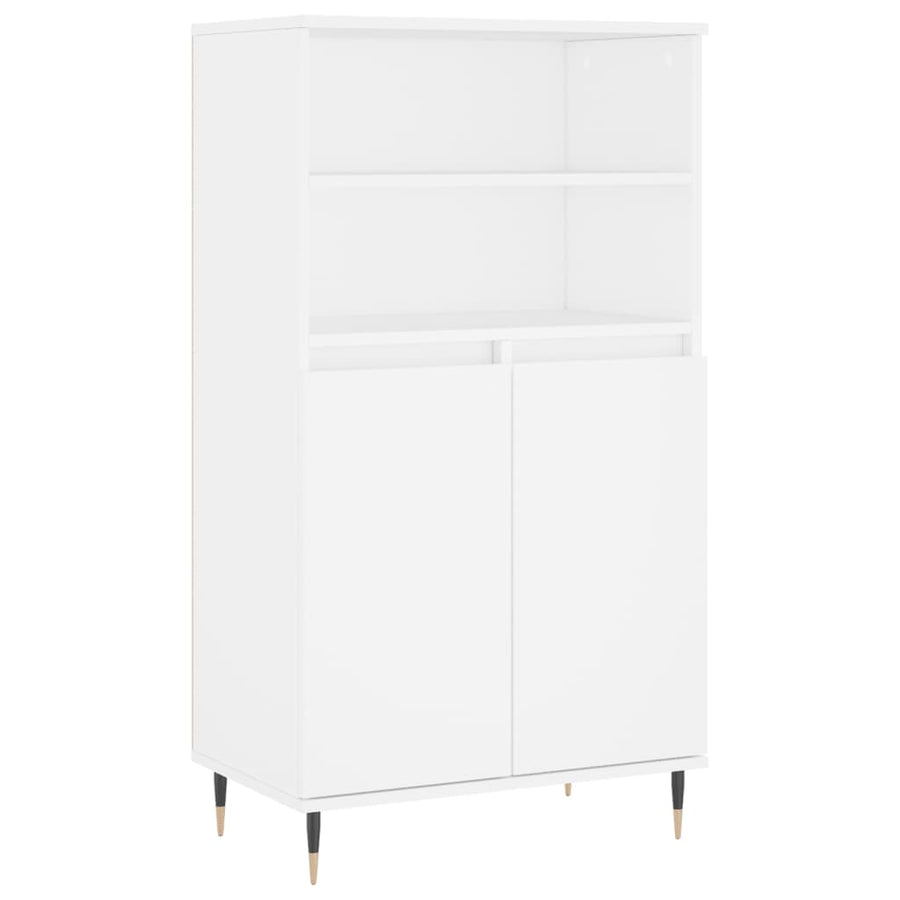 Hoge Kast 60X36X110 Cm Bewerkt Hout Wit