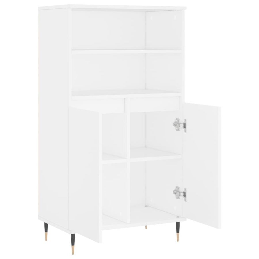 Hoge Kast 60X36X110 Cm Bewerkt Hout Wit
