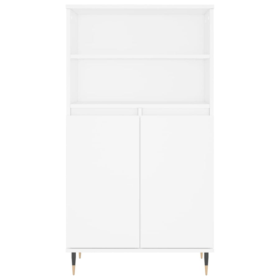 Hoge Kast 60X36X110 Cm Bewerkt Hout Wit