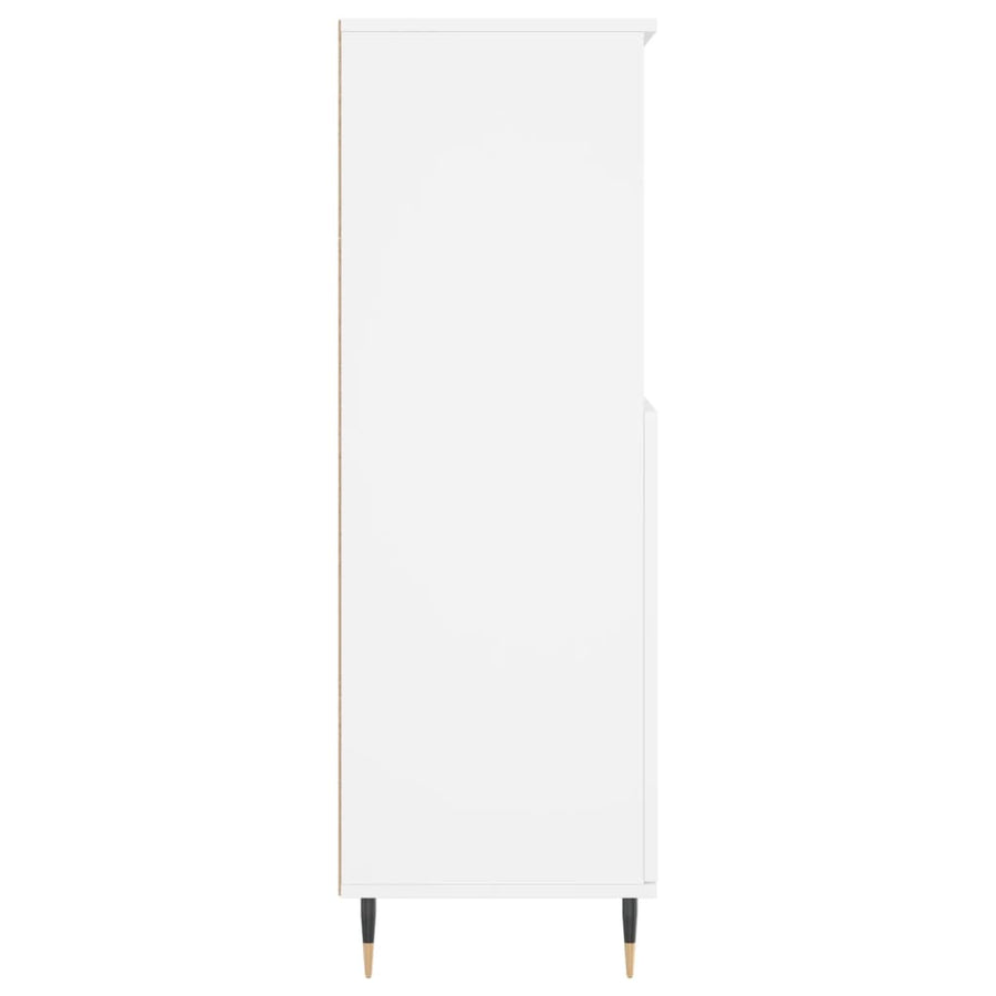 Hoge Kast 60X36X110 Cm Bewerkt Hout Wit