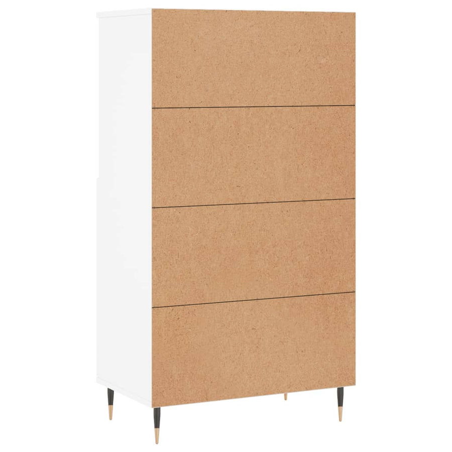 Hoge Kast 60X36X110 Cm Bewerkt Hout Wit