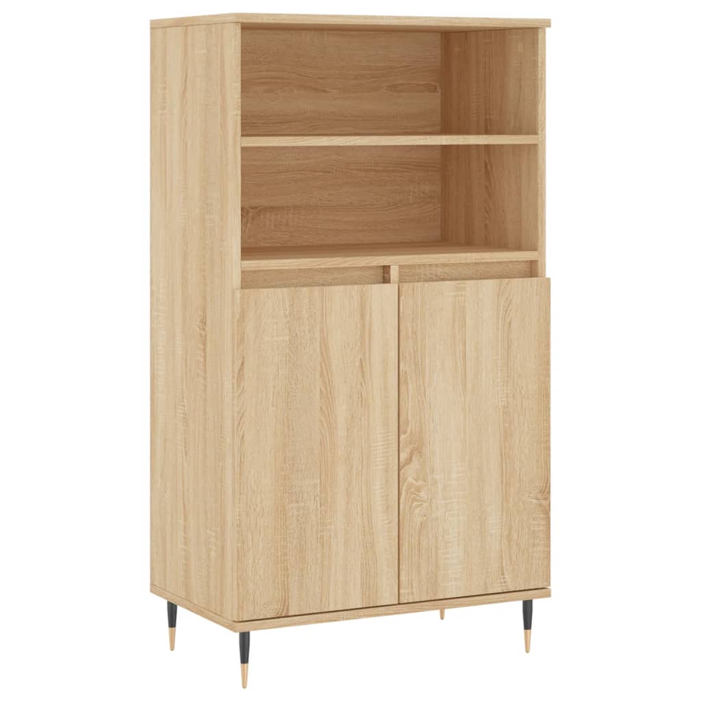 Hoge Kast 60X36X110 Cm Bewerkt Hout Sonoma Eikenkleurig