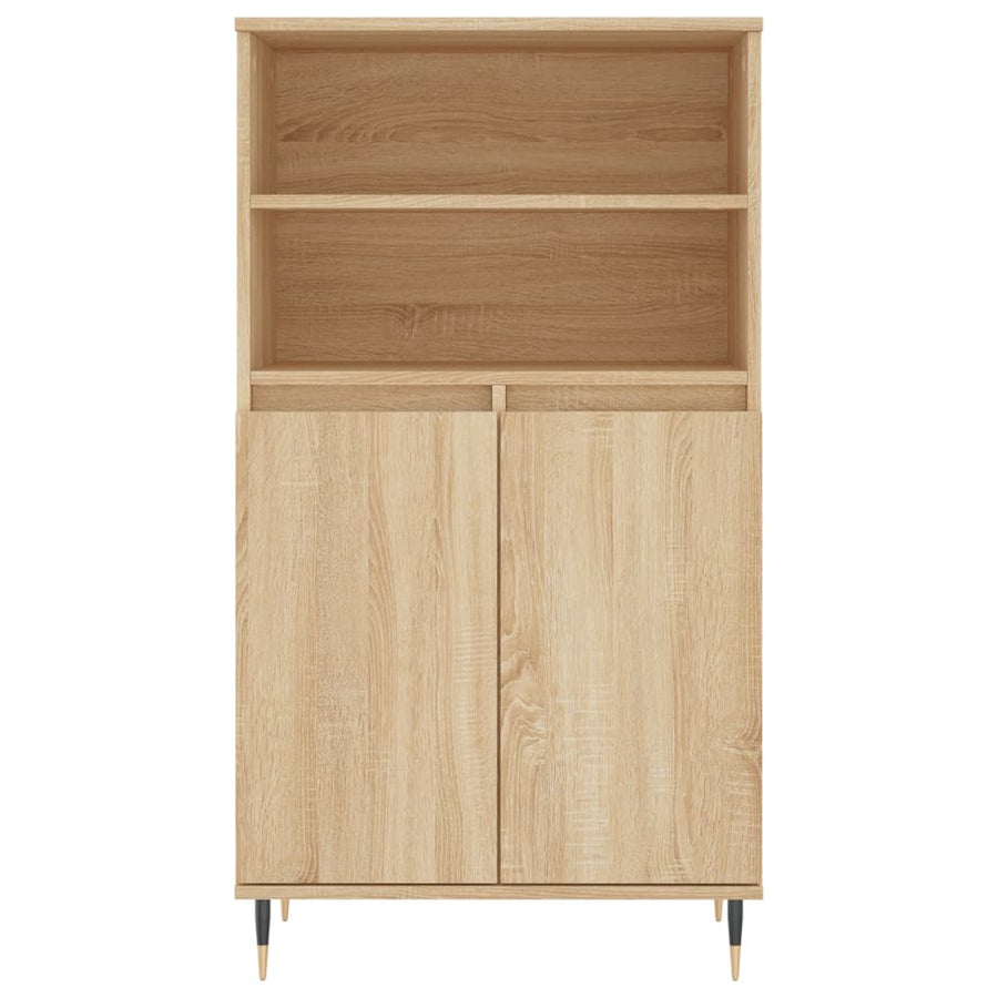 Hoge Kast 60X36X110 Cm Bewerkt Hout Sonoma Eikenkleurig
