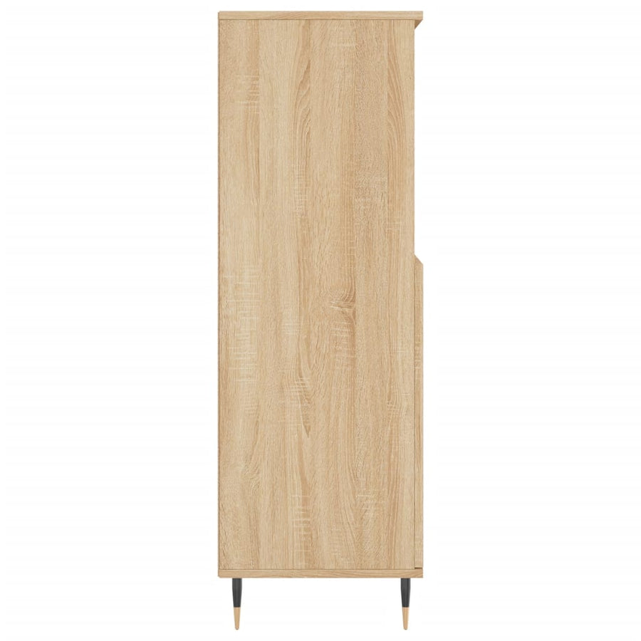 Hoge Kast 60X36X110 Cm Bewerkt Hout Sonoma Eikenkleurig