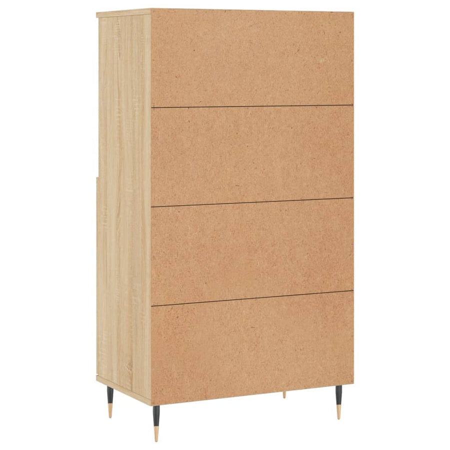 Hoge Kast 60X36X110 Cm Bewerkt Hout Sonoma Eikenkleurig