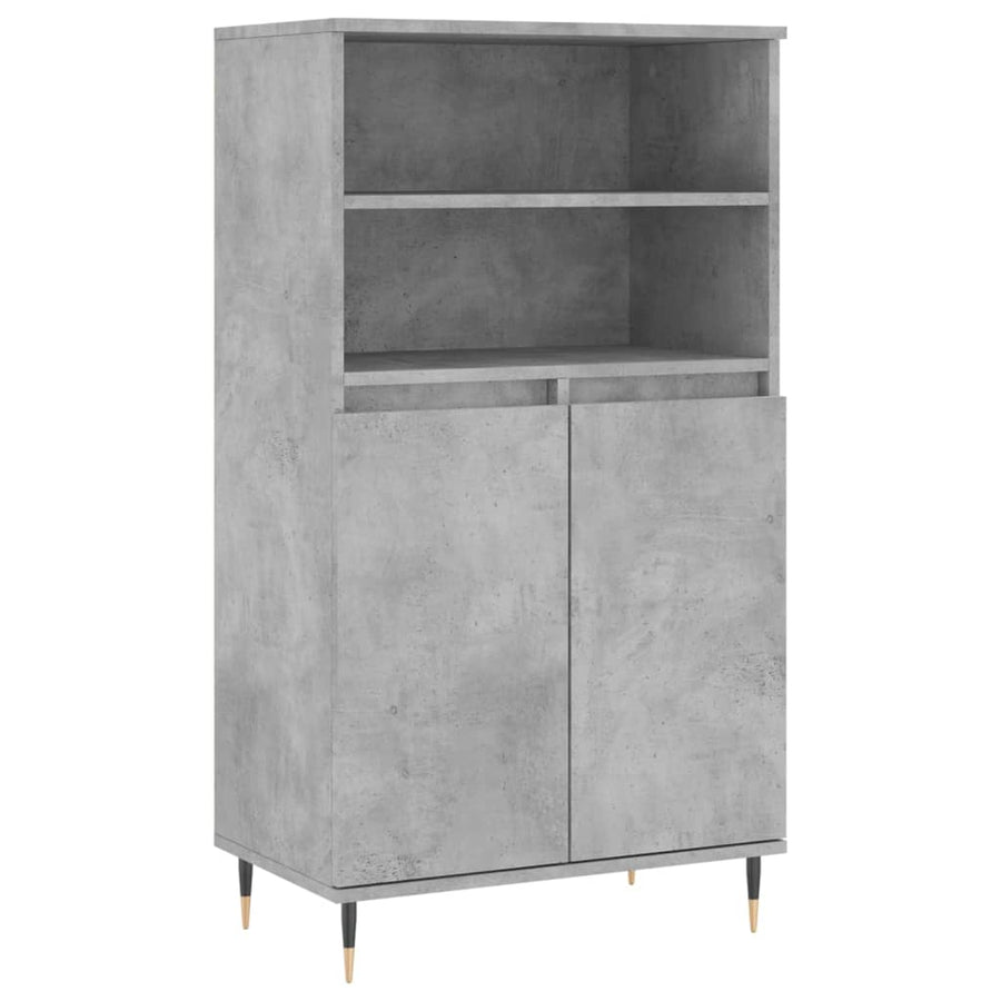 Hoge Kast 60X36X110 Cm Bewerkt Hout Betongrijs