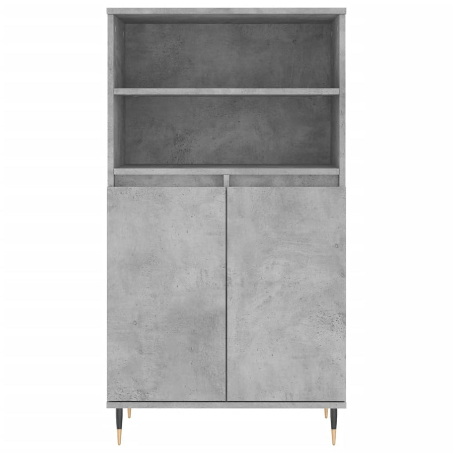 Hoge Kast 60X36X110 Cm Bewerkt Hout Betongrijs