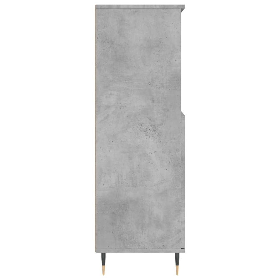 Hoge Kast 60X36X110 Cm Bewerkt Hout Betongrijs