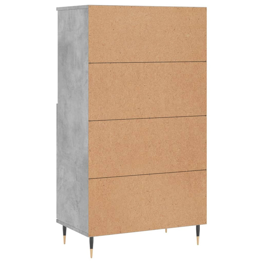 Hoge Kast 60X36X110 Cm Bewerkt Hout Betongrijs