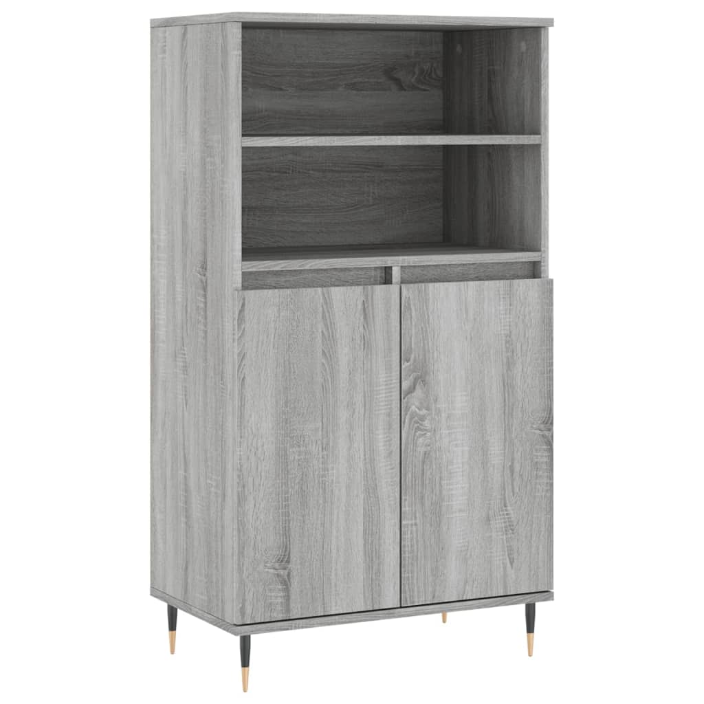 Hoge Kast 60X36X110 Cm Bewerkt Hout Grijs Sonoma Eikenkleurig