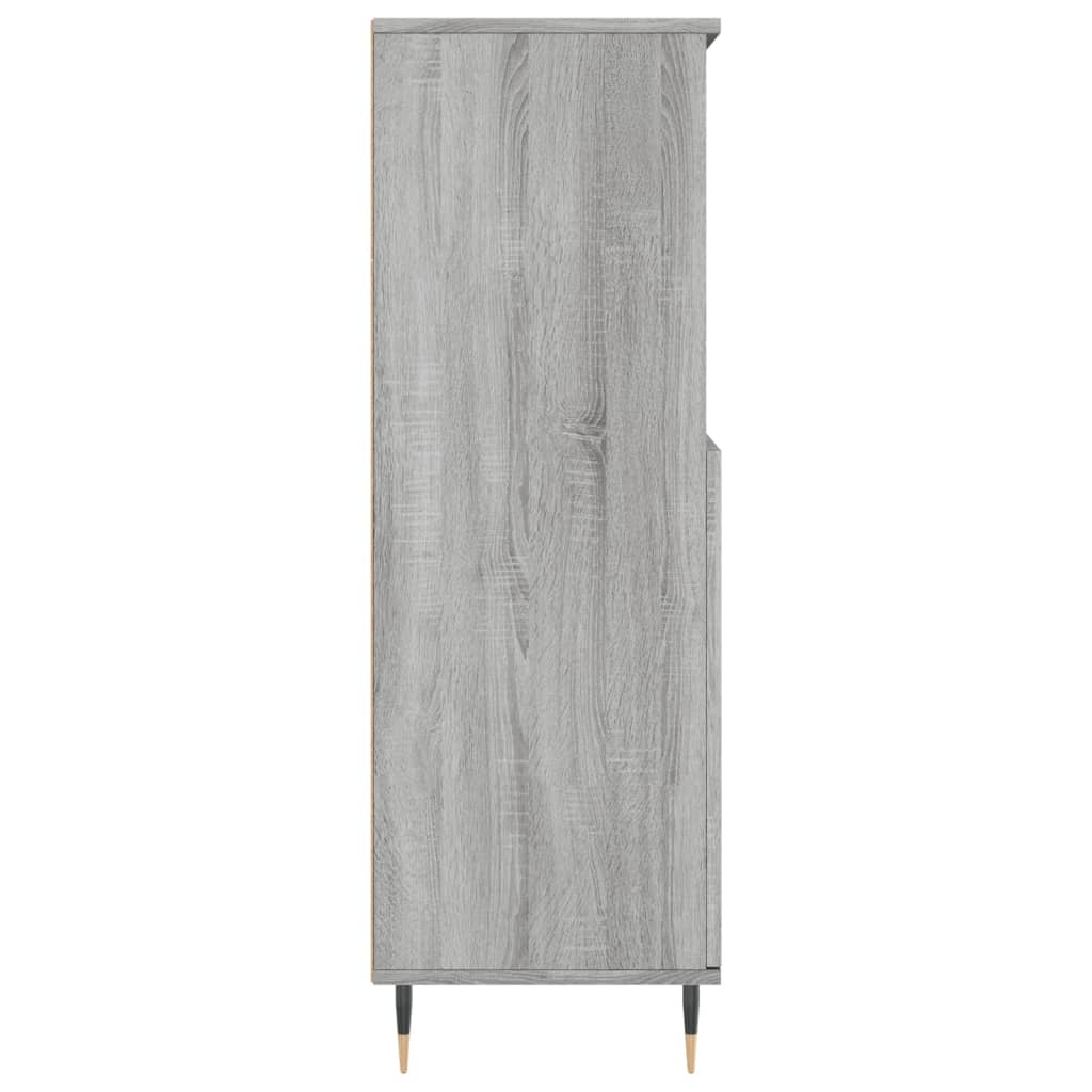Hoge Kast 60X36X110 Cm Bewerkt Hout Grijs Sonoma Eikenkleurig