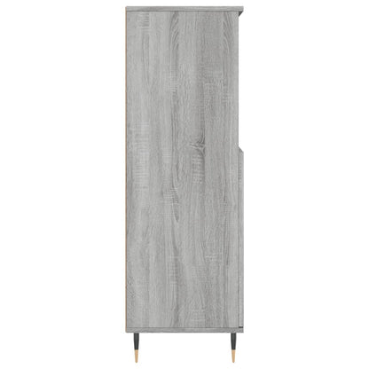 Hoge Kast 60X36X110 Cm Bewerkt Hout Grijs Sonoma Eikenkleurig