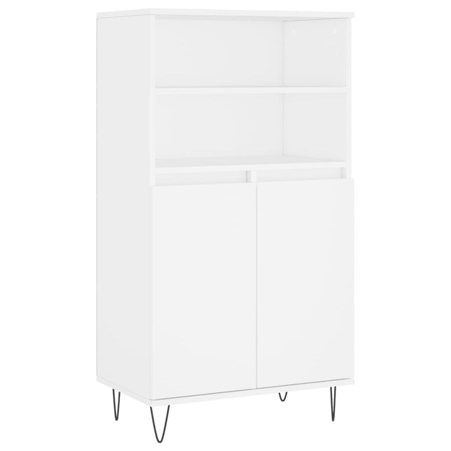 Hoge Kast 60X36X110 Cm Bewerkt Hout Wit