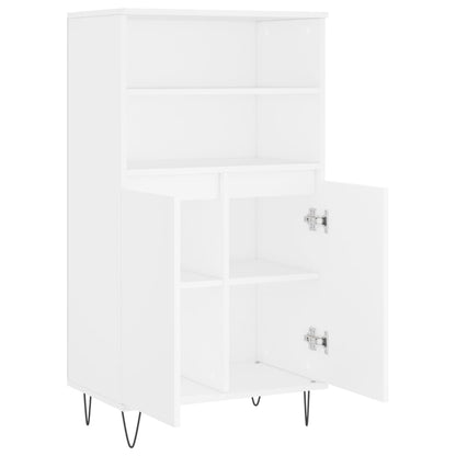 Hoge Kast 60X36X110 Cm Bewerkt Hout Wit