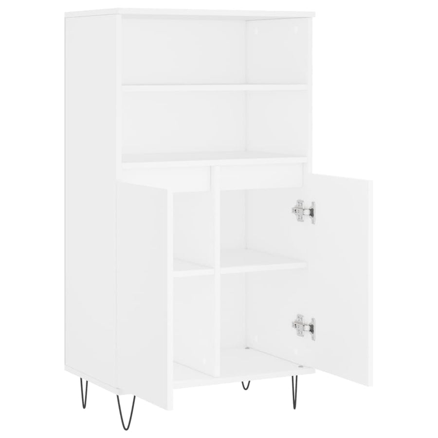 Hoge Kast 60X36X110 Cm Bewerkt Hout Wit