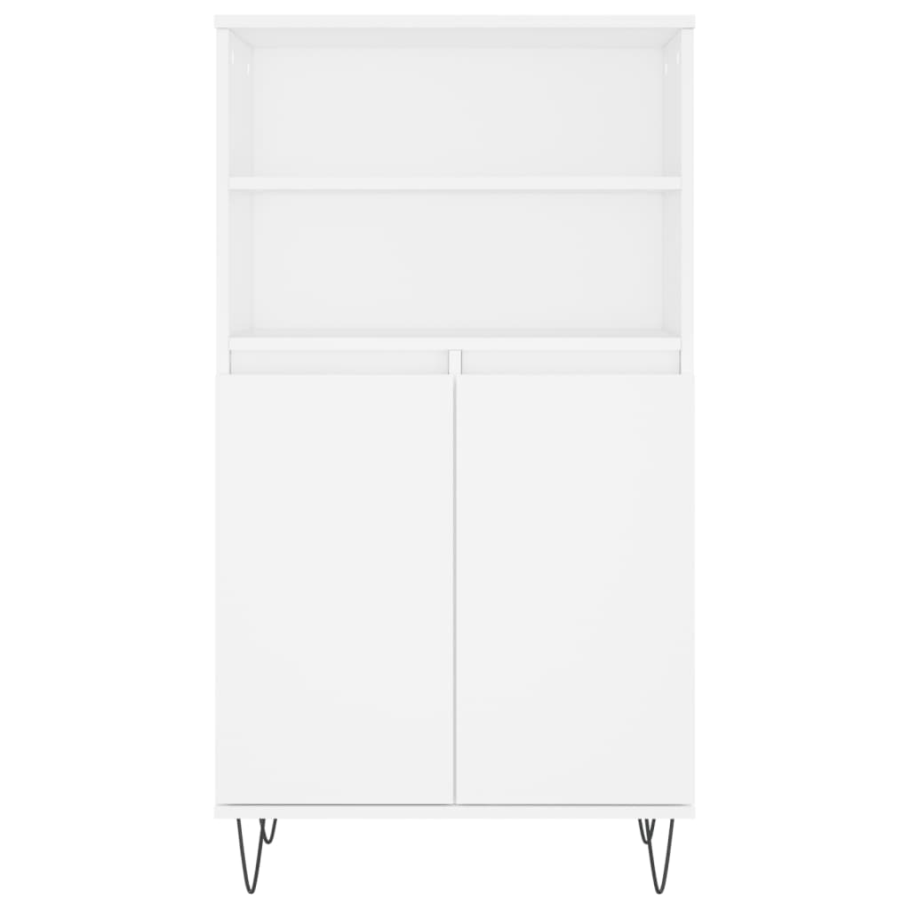 Hoge Kast 60X36X110 Cm Bewerkt Hout Wit