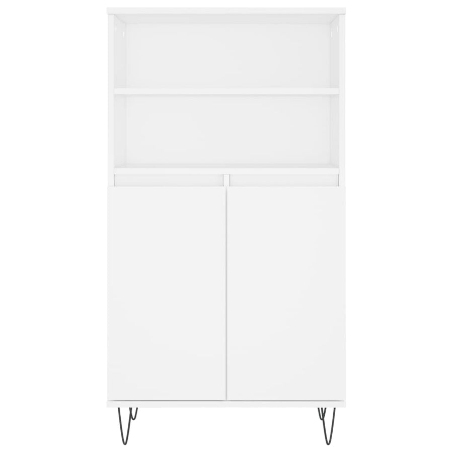 Hoge Kast 60X36X110 Cm Bewerkt Hout Wit