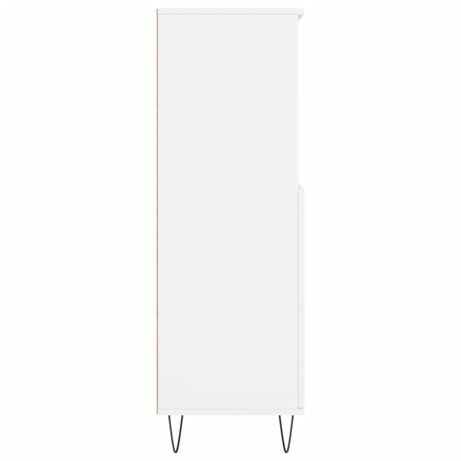 Hoge Kast 60X36X110 Cm Bewerkt Hout Wit