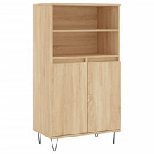 Hoge Kast 60X36X110 Cm Bewerkt Hout Kleurig Sonoma eiken