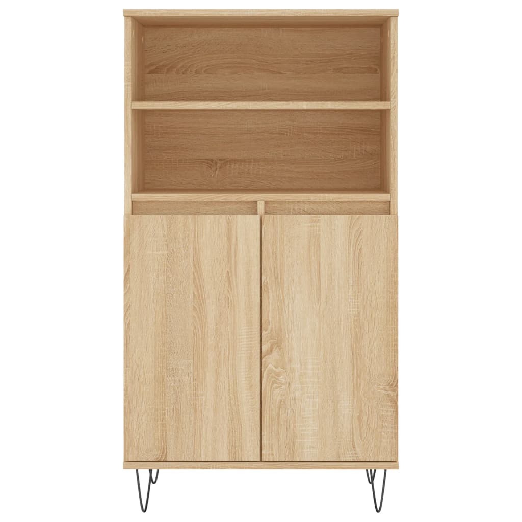 Hoge Kast 60X36X110 Cm Bewerkt Hout Kleurig Sonoma eiken