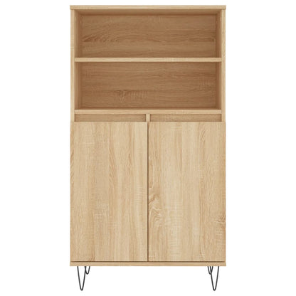 Hoge Kast 60X36X110 Cm Bewerkt Hout Kleurig Sonoma eiken