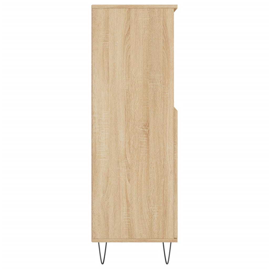 Hoge Kast 60X36X110 Cm Bewerkt Hout Kleurig Sonoma eiken