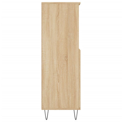 Hoge Kast 60X36X110 Cm Bewerkt Hout Kleurig Sonoma eiken