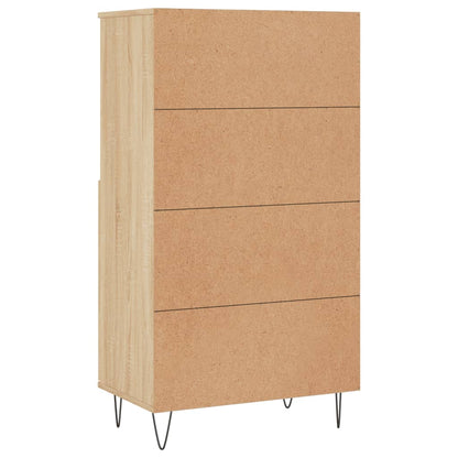 Hoge Kast 60X36X110 Cm Bewerkt Hout Kleurig Sonoma eiken