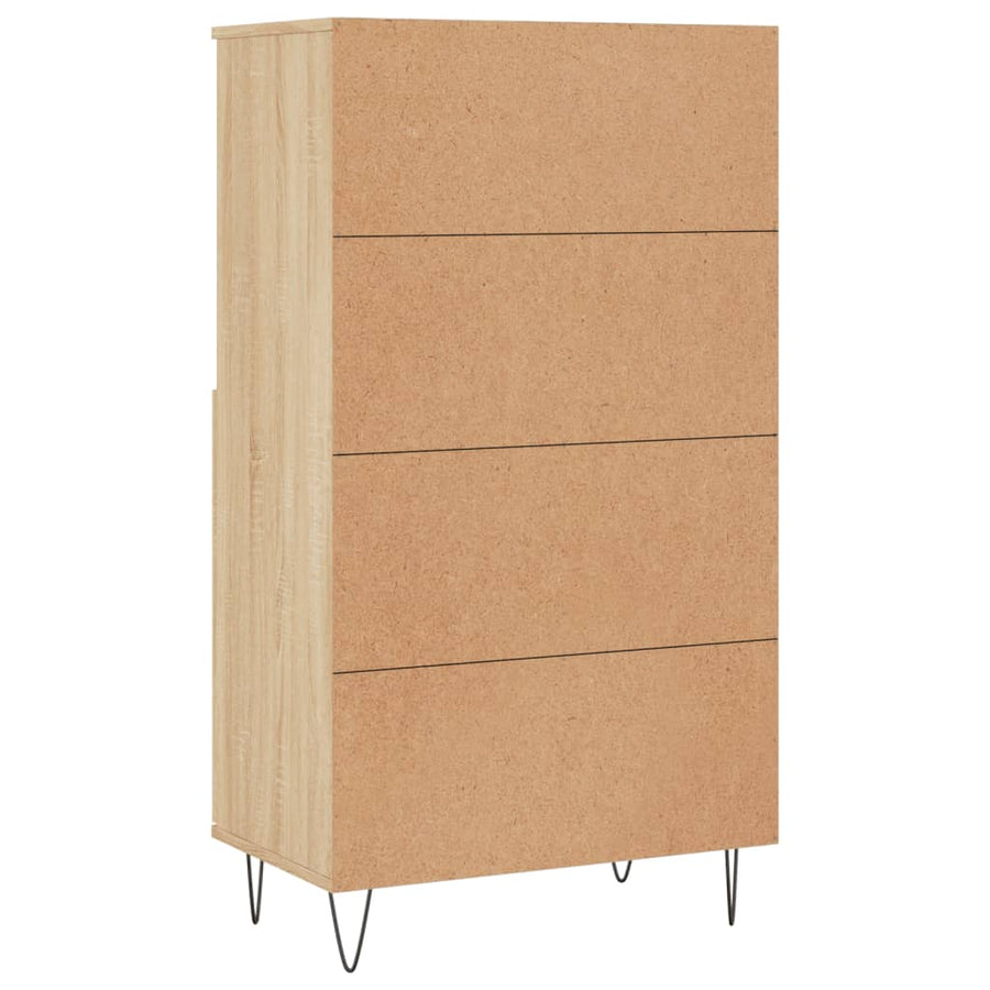 Hoge Kast 60X36X110 Cm Bewerkt Hout Kleurig Sonoma eiken